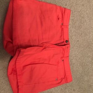 Bright cuffed jean shorts